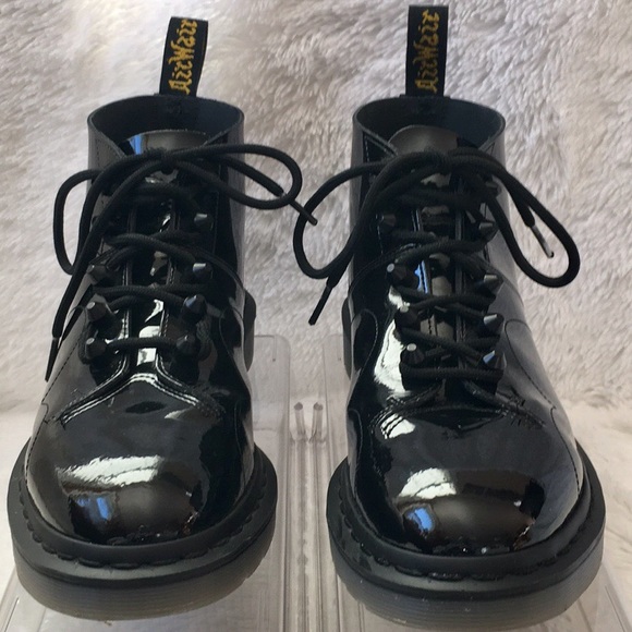 Dr. Martens Shoes - Dr. Martens Church Stud Patent Leather ankle boots